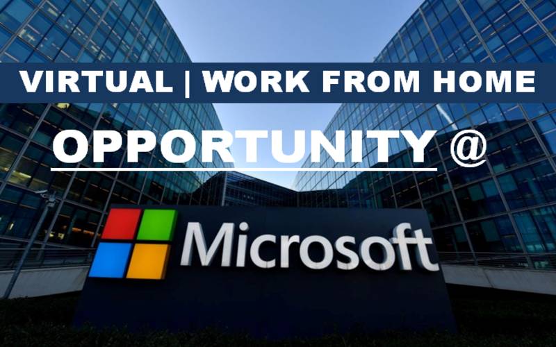 Microsoft Virtual (Work From Home) Jobs Opportunities In 2025 for Entry Level Graduates