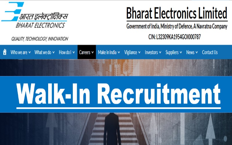 Walk-In Drive In Bharat Electronics Limited (BEL) | 9th Jan 2025