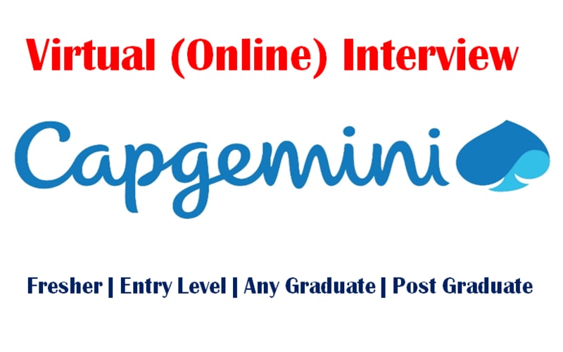 Virtual (Online) Interview at Capgemini for Freshers
