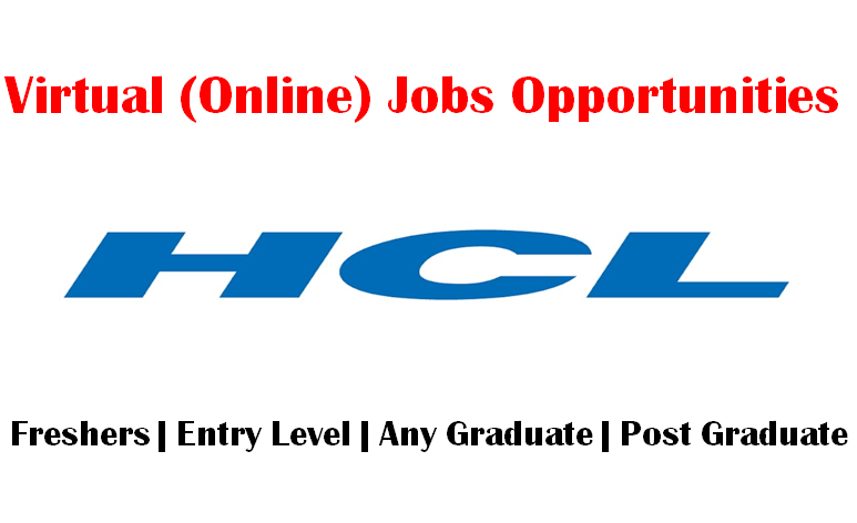 Virtual (Online) Jobs Opportunities at HCL for Freshers