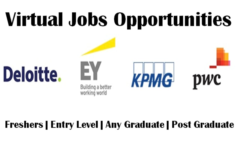 Virtual (Online) Jobs Opportunities at Big four Firm for Freshers