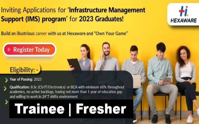 Hexaware Technologies Hiring Fresh Graduates Trainee in Mumbai/Pune/Chennai & Noida India, apply before 24 January 2023