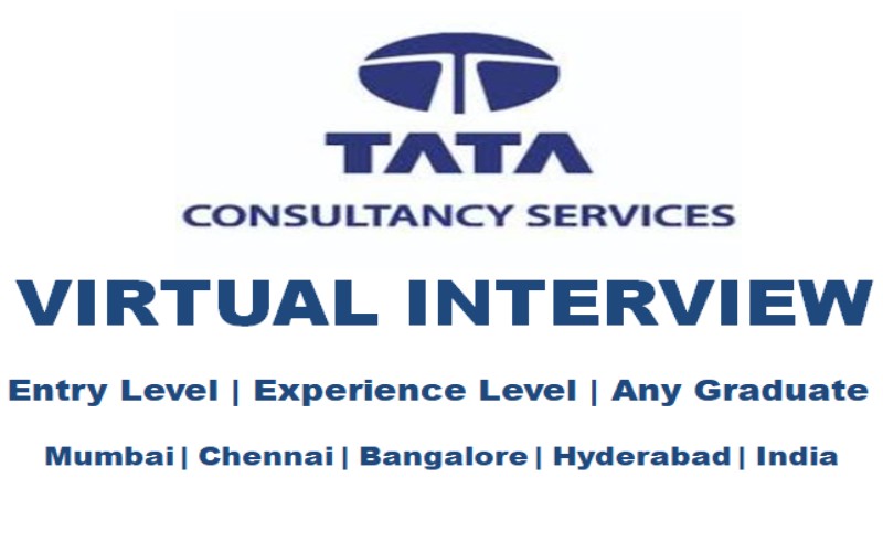 Virtual Interview at TCS | Mumbai | Hyderabad | Chennai | Bengaluru | India | Entry Level and Experienced in Operation, Apply Now