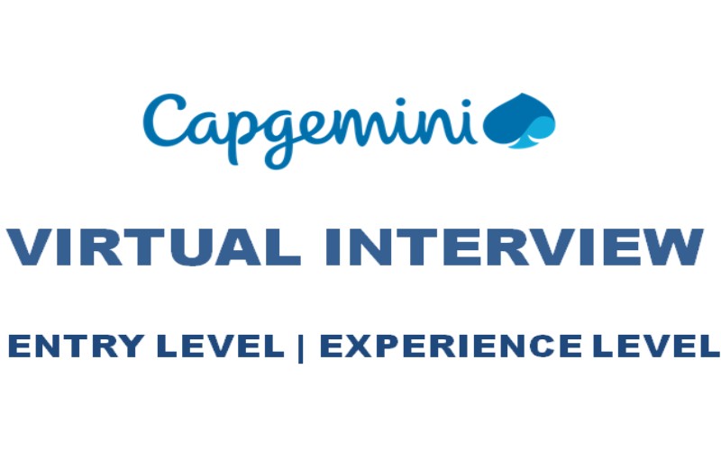 Capgemini Virtual Interview Recruitment Drive In 2025