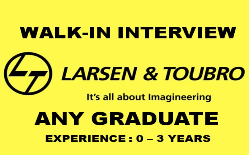 L&T Walk-In Interview on 21st Feb - 24th Feb 2023 | Exp 0 - 2 yrs