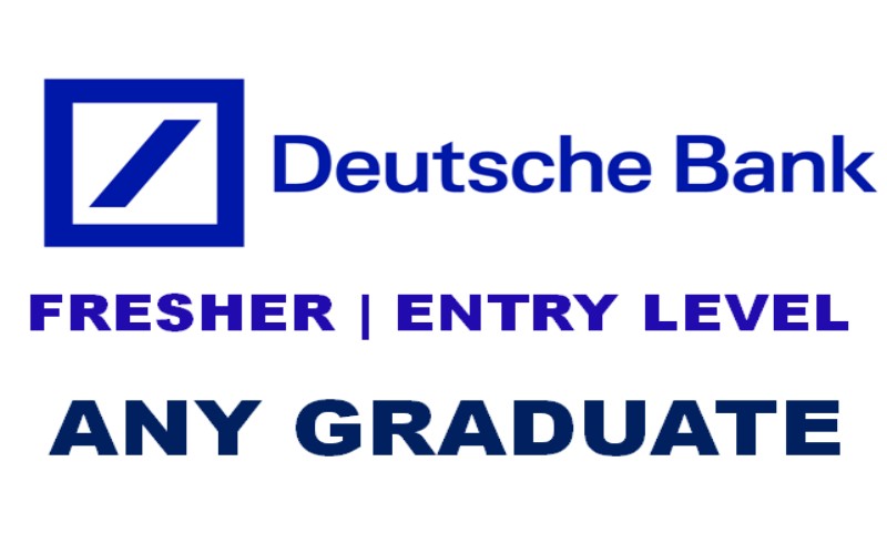 Deutsche Bank Group Careers Opportunities for Entry Level Freshers | 0 - 2 yrs