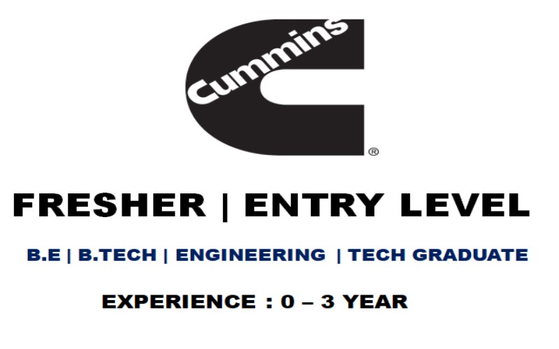 Cummins Entry Level Full-Time Position | Graduate and Post Graduates | Technical Operations | 0 - 2 yrs