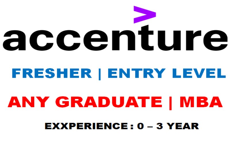 Accenture Jobs Requirements for Fresher, Entry Level | Any Graduate | MBA | 0 - 3 yrs | Apply Now