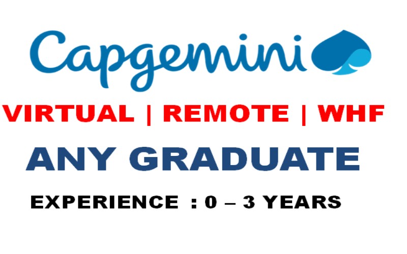 Capgemini Virtual Hiring Work From Home Opportunity 2023 for Entry Level Analyst Positions