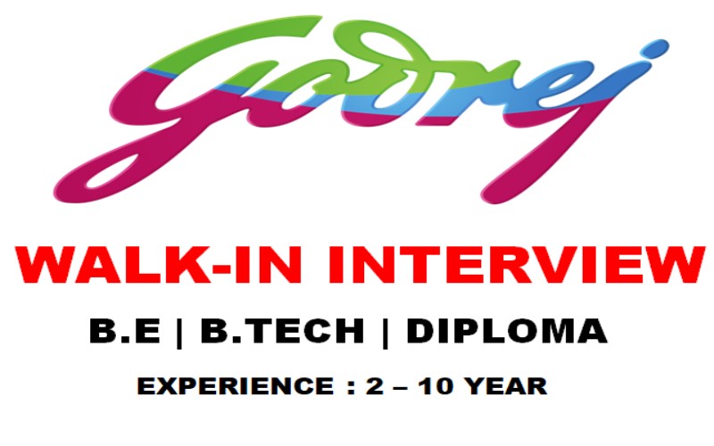 Walk-In Interview on 5th March and 11th March 2023 in Godrej Process Equipment | Exp 2 - 10 yrs