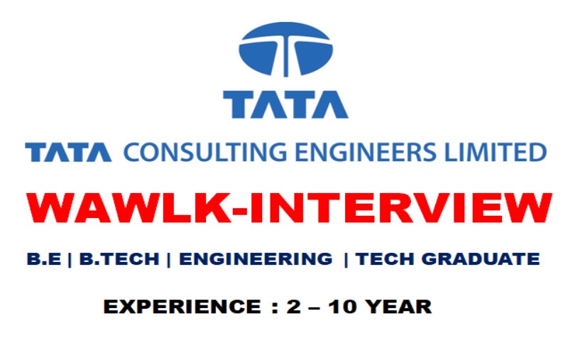 Tata Consulting Engineers Walk-In Interview | 9th Sep 2023