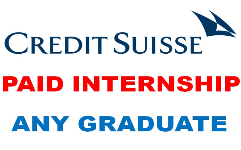 Fresher Paid Graduate Internship at Credit Suisse 2023