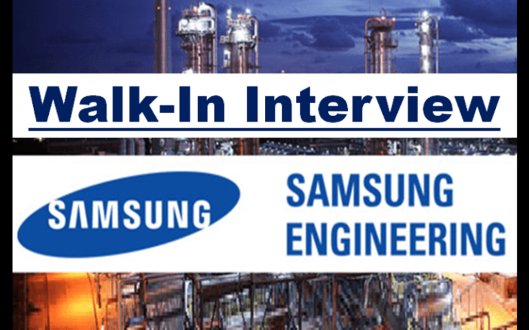 Samsung Engineering Walk-In Interview | 31st Aug 2024