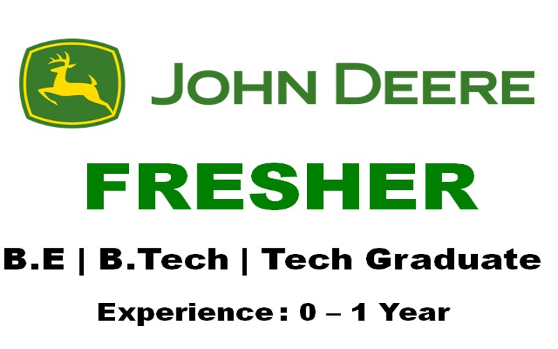 John Deere Careers Opportunities for Graduate Entry Level Fresher role | John Deere Internship 2023