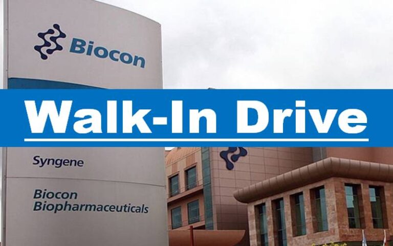 Biocon Walk-In Interview | On Job Training for Freshers - CareerForFreshers